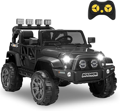 Miniatura 1 de JOYMOR Camión grande para montar, automóvil eléctrico de 12 V para niños con control remoto, vehículos motorizados para niños pequeños, juguete de