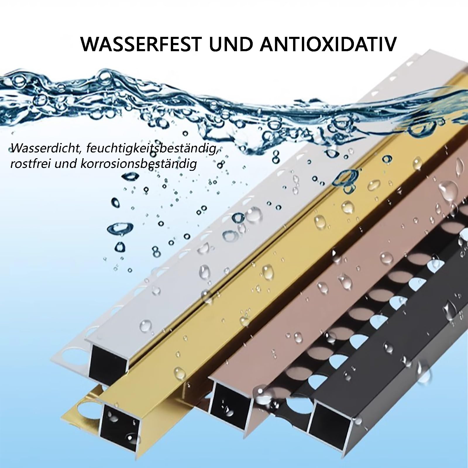 Perfiles Y Molduras para Azulejos 125 Cm* 2 Piezas Perfil Terminal De Aluminio Anodizado Resistente Al Desgaste para Pisos De Baño Cocina Y Sala De Estar Fácil De Instalar(Silver,Width:12mm)