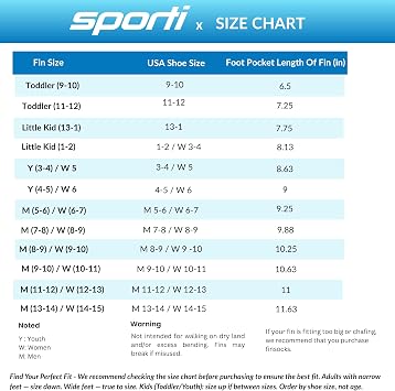 Sporti Unisex-Adult & Kids Long Floating Swim Fins for Pool Lap Swimming