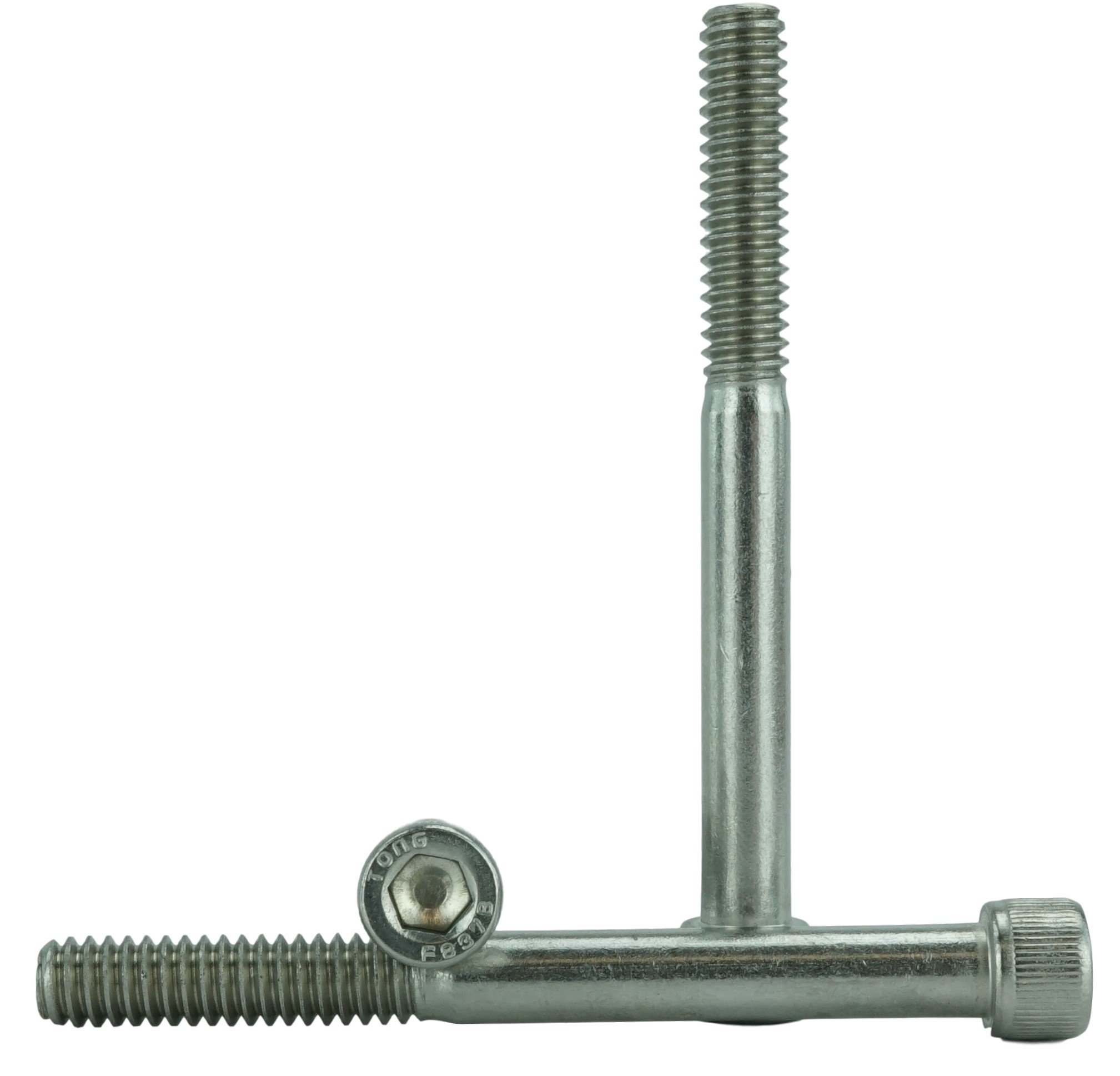 Chenango Supply 1/4-20 x 2-1/2 Stainless Steel Socket Head Cap Screws – 18-8 Stainless, Full Thread, Hex Drive 3/16, Coarse Thread Machine Screws, 25
