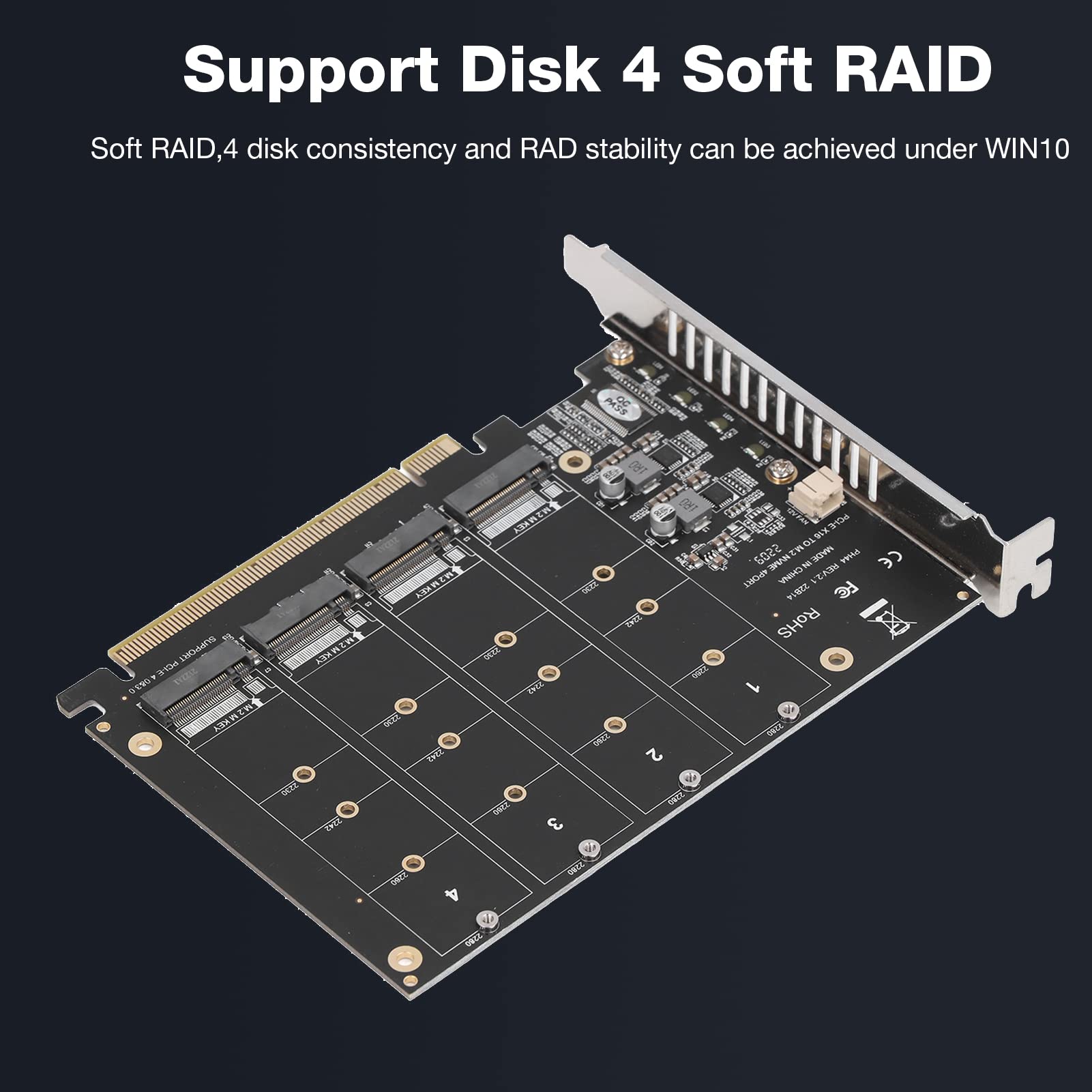 KALEA INFORMATIQUE. Carte contrôleur PCIe 3.1 16x pour 2 SSD