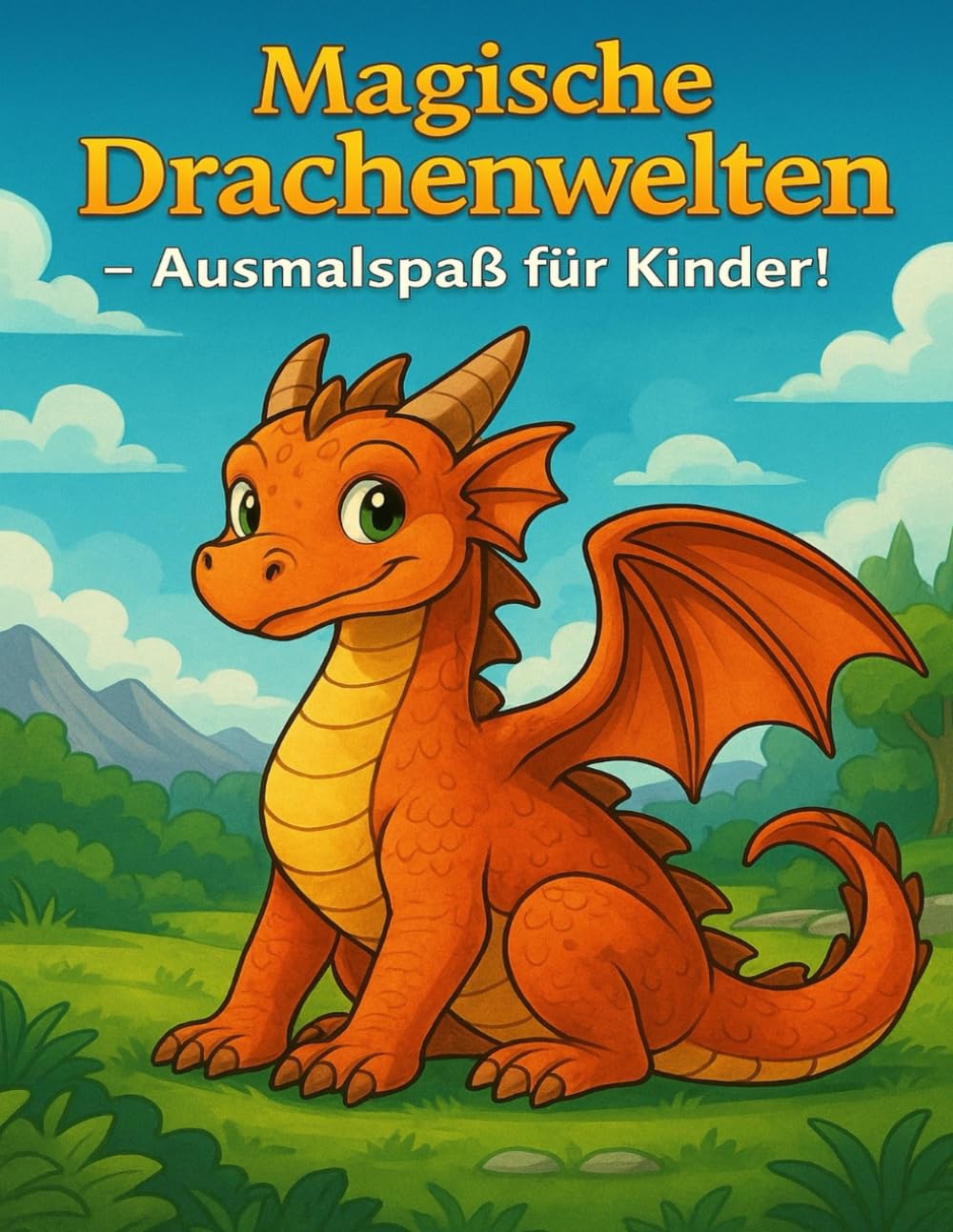 Magische Drachen zum Ausmalen: Detailreiche Motive für kleine Künstler von 4–10 Jahren