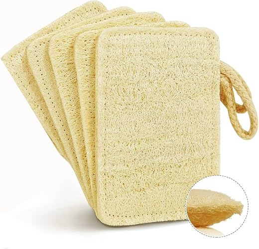 Natural Loofah For Bathing | Organic Sun Dried Luffa for Scrubbing | Body Sponge &amp; Scrubber for Bathing Women &amp; Men | 100%...