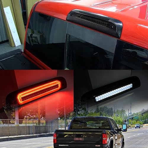 Miniatura 3 de NSLUMO Tercera luz de freno LED de repuesto para Chevy Silverado GMC Sierra 1500 2500HD 3500HD rojo estroboscópico trasero tercer centro de freno de