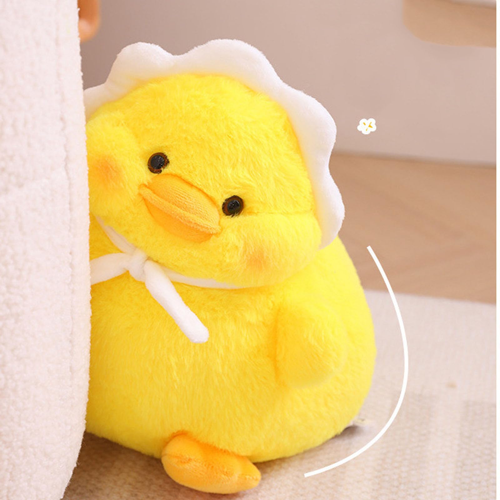 peluche, Peluche di peluche Duck & Hog, simpatico, cuscino for la decorazione domestica(Yellow,40cm)