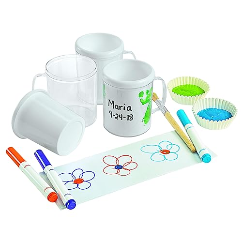 Miniatura 5 de Colorations Diseña tus propias tazas, gran proyecto de manualidades para niños, crea un recuerdo, 12 tazas, regalo ideal para el día de la madre o