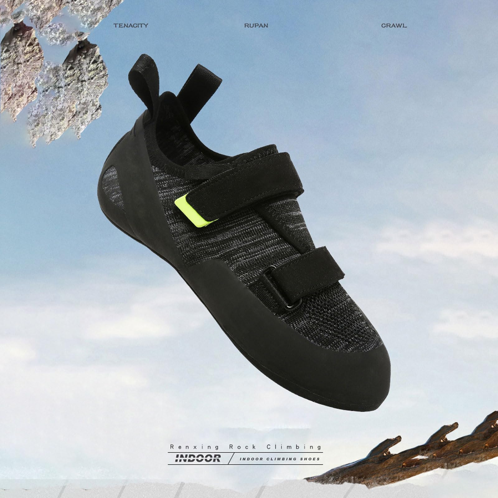 Scarpette da Arrampicata per Ragazzi,Scarpe da Arrampicata Unisex,Traspirante Antiscivolo Scarpette da Arrampicata compatte Facile da Indossare e da togliere per Principianti Giovani