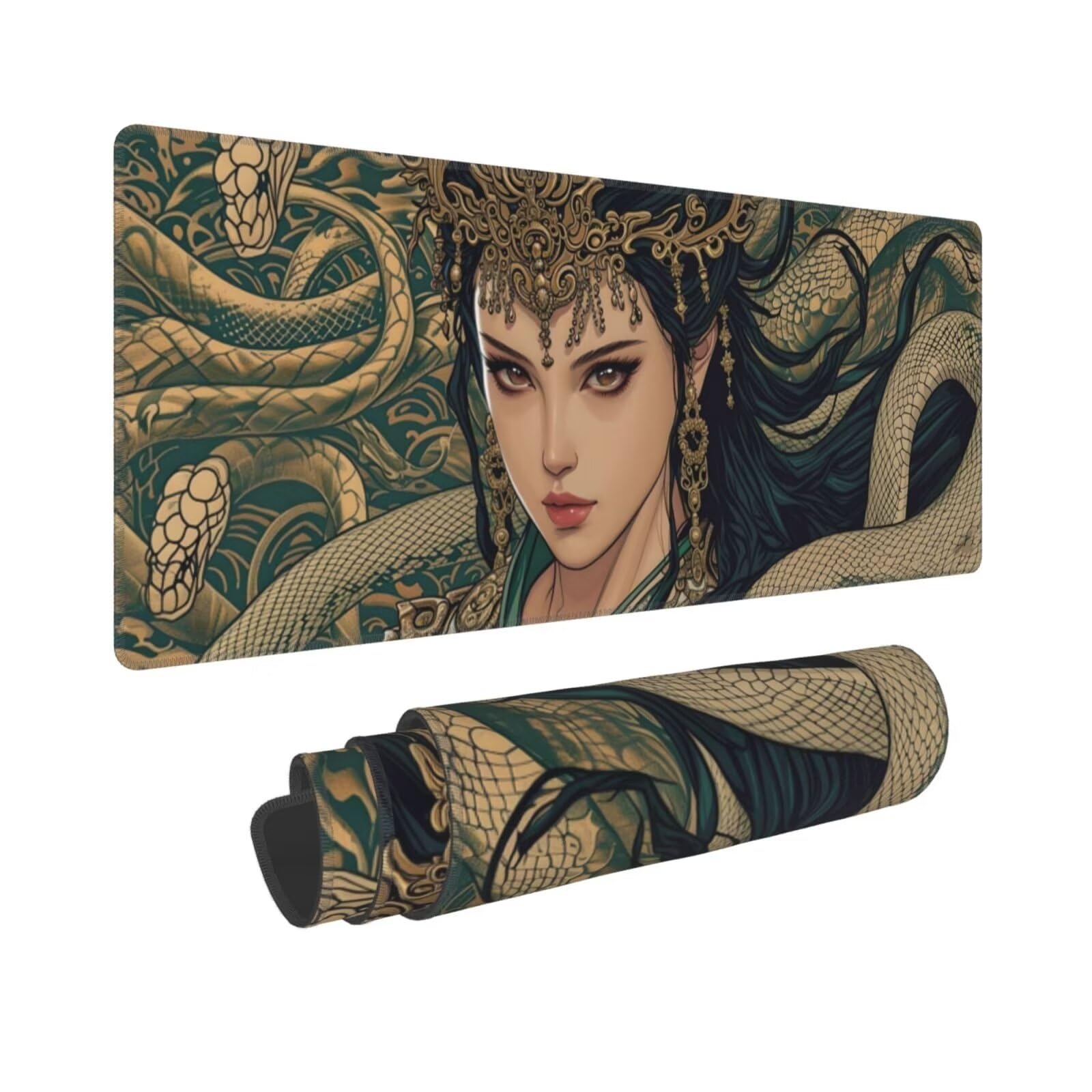 Tappetino Mouse, Tappetino Mouse Gaming Grande XXL 1500x800x3mm Tappetino Scrivania Mouse Pad, Base in Gomma Antiscivolo, Bordi Cuciti,Lavabile, Mousepad per Ufficio e Gaming (Du Meisha) R-148