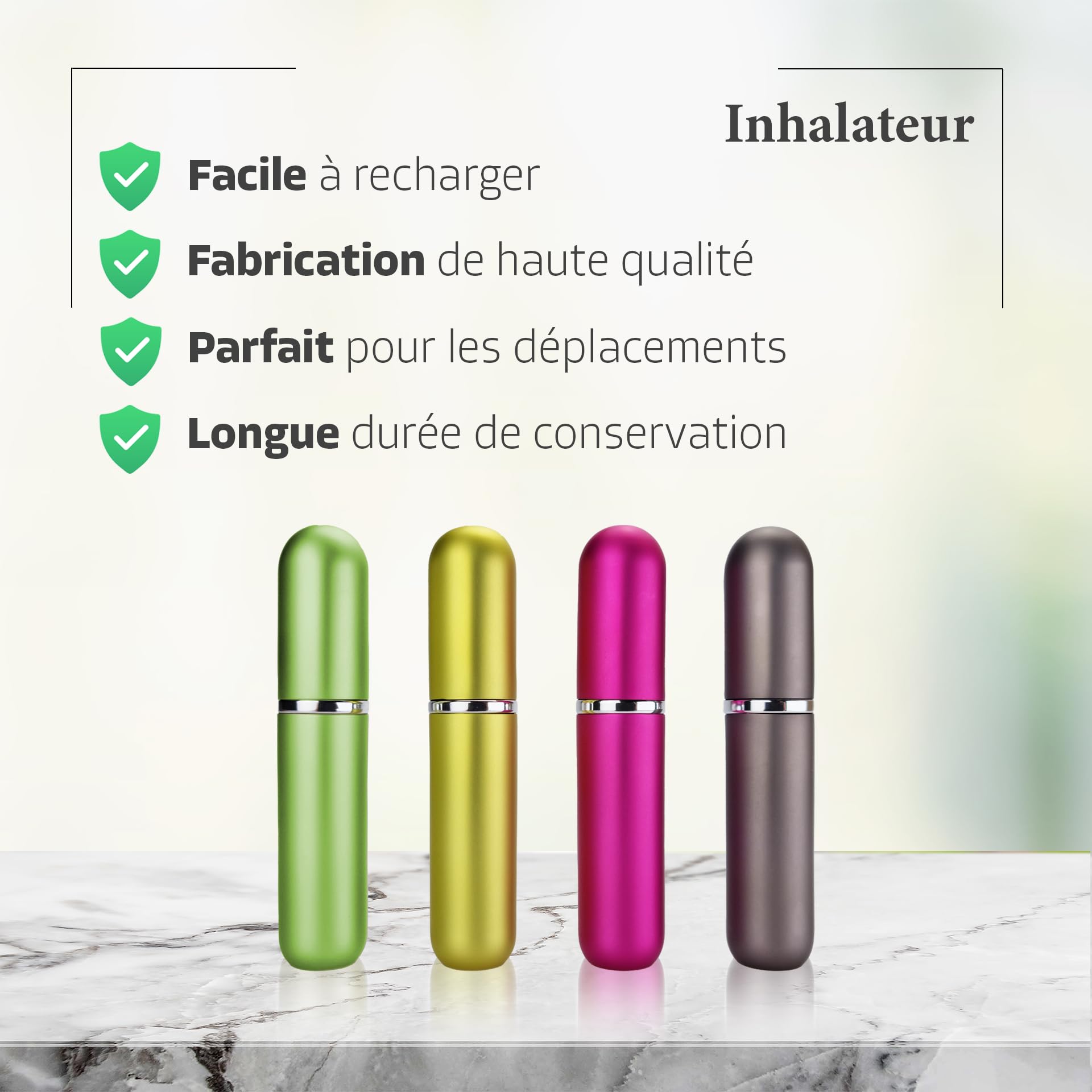 SOS Kit d'entraînement olfactif 1 avec inhalateurs nasaux – Stimulez votre odorat & rééducation olfactive après perte d'odorat – huiles essentielles : eucalyptus, rose, citron & clou de girofle