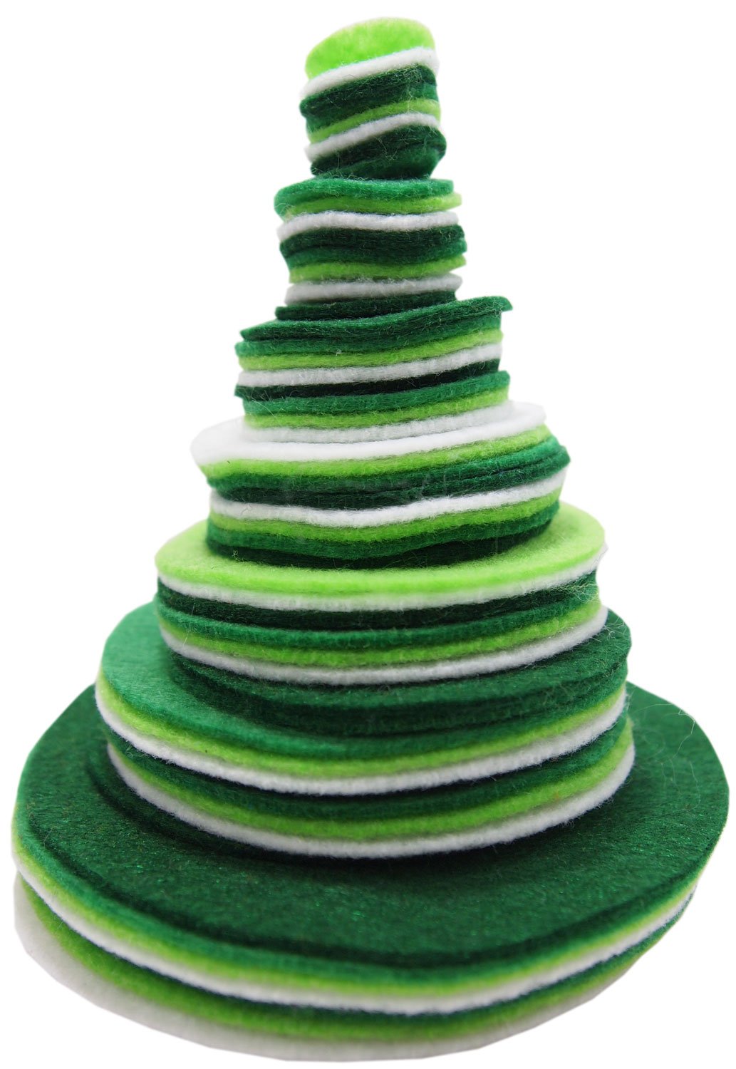 Playfully Ever After Green, Dark Green, Light Green &amp; White Craft Felt Circles (Mixed Size Pack - 56pc)