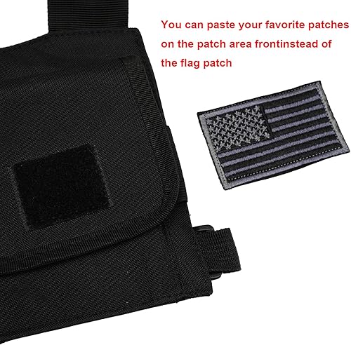 Miniatura 5 de Arnés de radio en el pecho frontal de un solo paquete con funda para Motorola Midland Kenwood Baofeng Retevis Walkie Talkie con tiras reflectantes