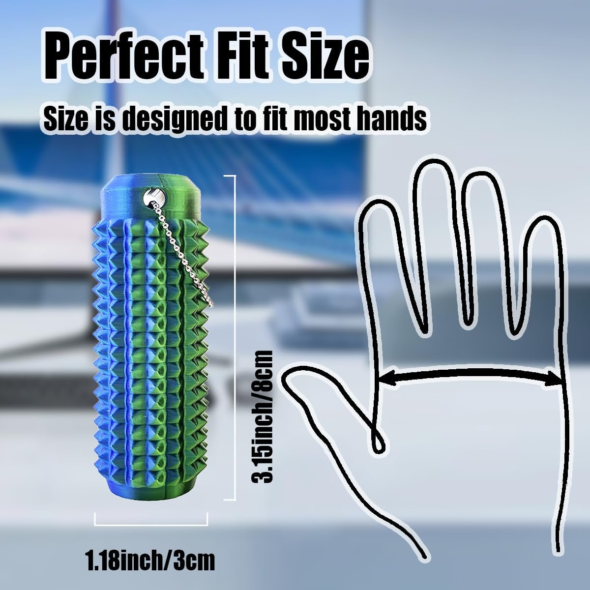 Little Ouchies Pain Fidget (4PCS), Pain Stim Fidget Toy for Adults & Teens, 3D Printed Spiky Grippie Stim Keychain, Sensory Toy for Stress Relief & Focus, Office Workers Novelty Gifts for Men (Laser) - Image 5