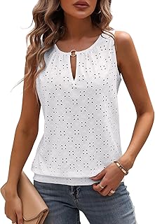 Sponsored You’re seeing this ad based on the product’s relevance to your search query.Learn more about this advertisement Tanmolo Women's Tank Top Sleeveless Tank Tops Summer Tops V-Neck Blouse Top Sexy Vest Top Keyhole Blouse