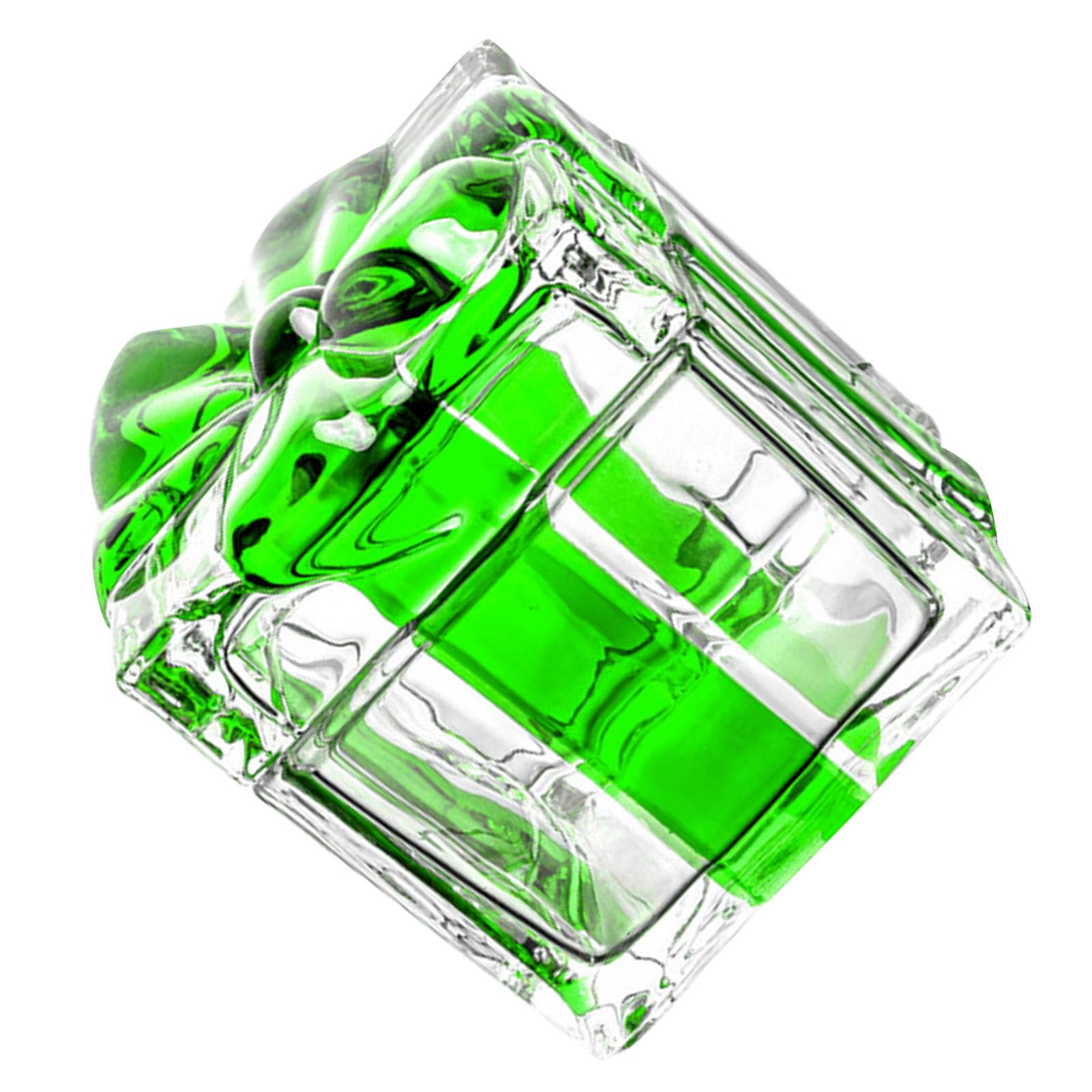 Barattolo di Biscotti Natalizi Barattolo di Vetro Festivo per Ornamenti di Caramelle, Pratico Contenitore per Caramelle per le Vacanze (4,13x4,13x4,13 pollici Verde)