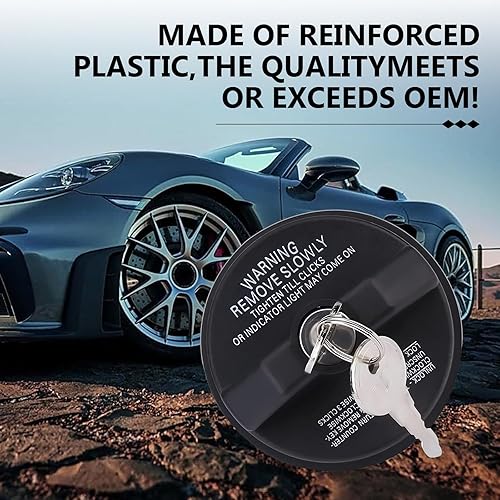 Miniatura 5 de Tapa del tanque de combustible para automóvil, tapa de combustible con bloqueo de plástico ABS, cubierta de tanque de combustible antirrobo