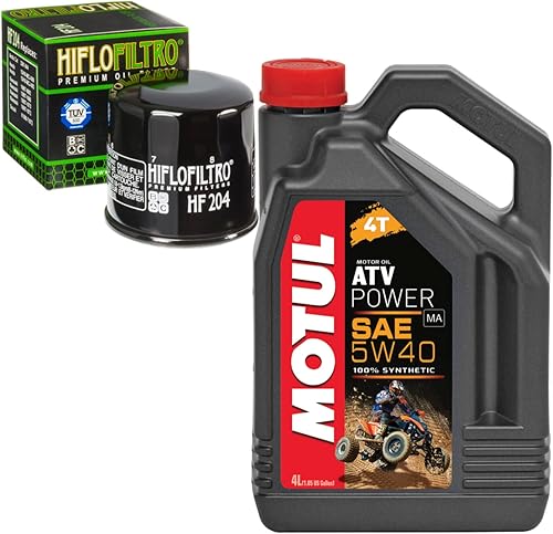 RAD Powersports Kit de cambio de aceite para Yamaha 2013 YFM350FG Grizzly 4WD SRA SySynthetic 5W-40