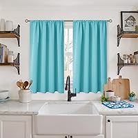 Vista 127 de Cortina opaca BGment con hueco por el que pasa la barra, 2 paneles