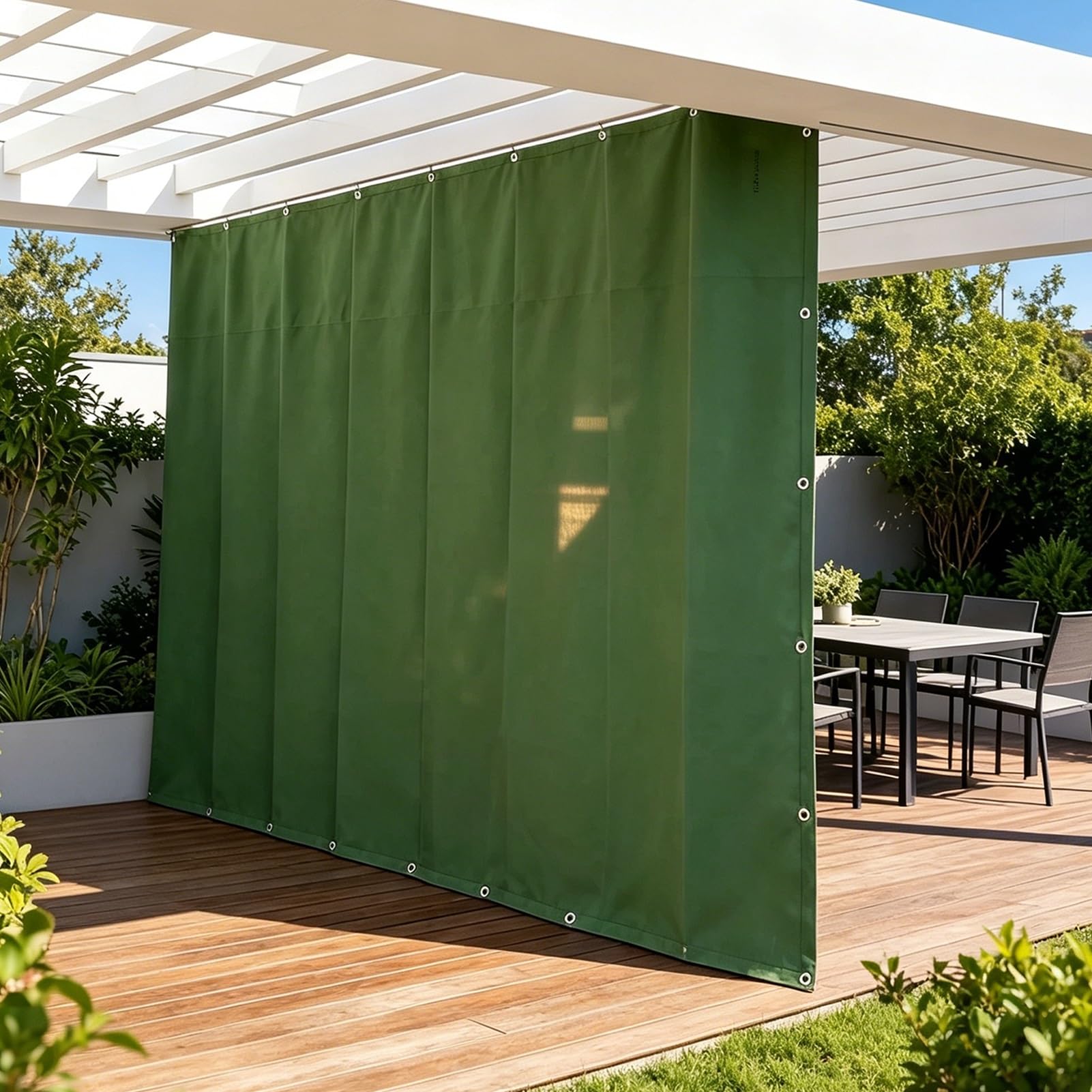 Green Tarpaulin Heavy Duty Waterproof Canvas Tarp for Roof Camping Truck Wood Stack Cover, and Outdoor Shelter Use – 1.5x2m 2x3m 3x4m 6x8m(2x4m(6.5ftx13.1ft))