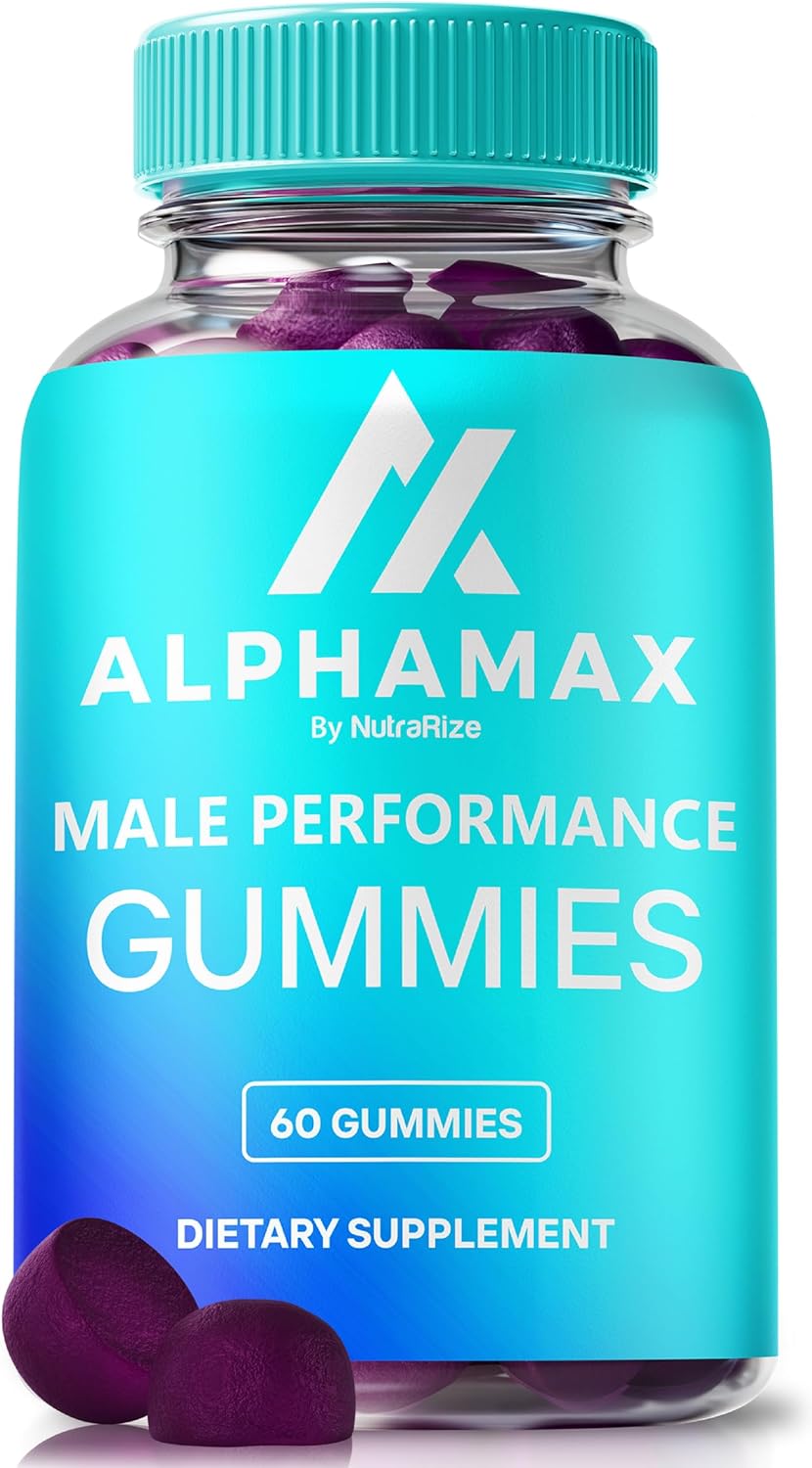 Alpha Max - Official Alpha Max Male Performance Gummies, Premium Alpha Max ME Gummies, Natural Formula for Men to Support Max Energy & Peak Performance, AlphaMax Gomitas Review (60 Gummies)