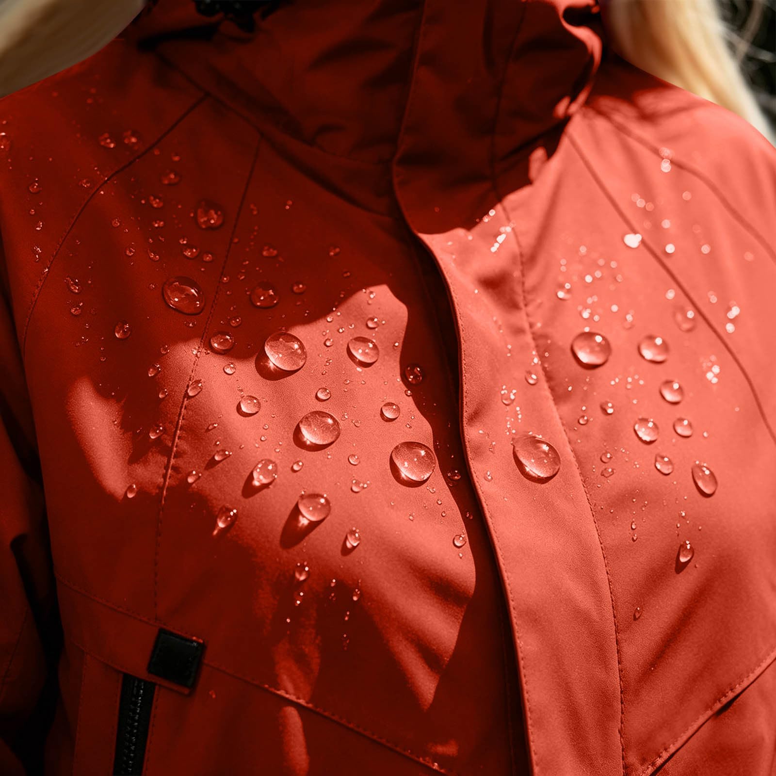 Regenjacke Damen Wasserdicht Atmungsaktiv Regenmantel Übergangsjacke Outdoor Friesennerz Fahrradjacke Regencape Regenjacken für Frauen Softshelljacke Zipper Windbreaker mit Kapuze Funktionsjacke