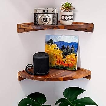 Amazon.com: Demigo Floating Round Corner Shelves for Wall