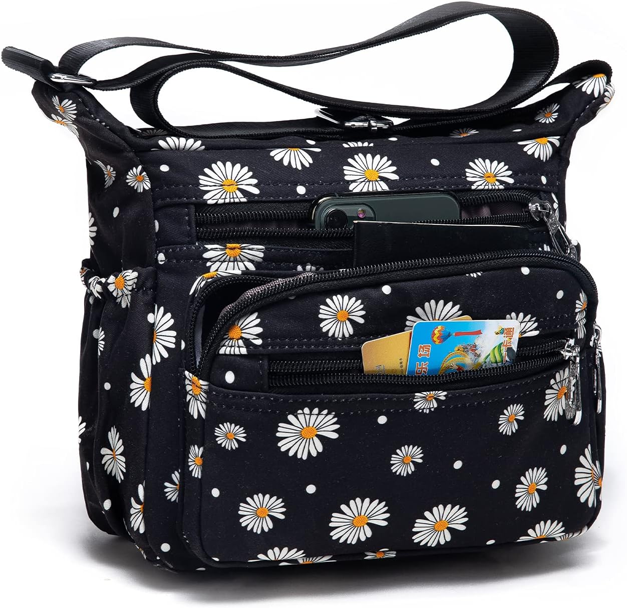 Women Shoulder Handbag Roomy Multiple Pockets Bag Ladies Crossbody Purse Tote Top Handle Satchel - Image 3