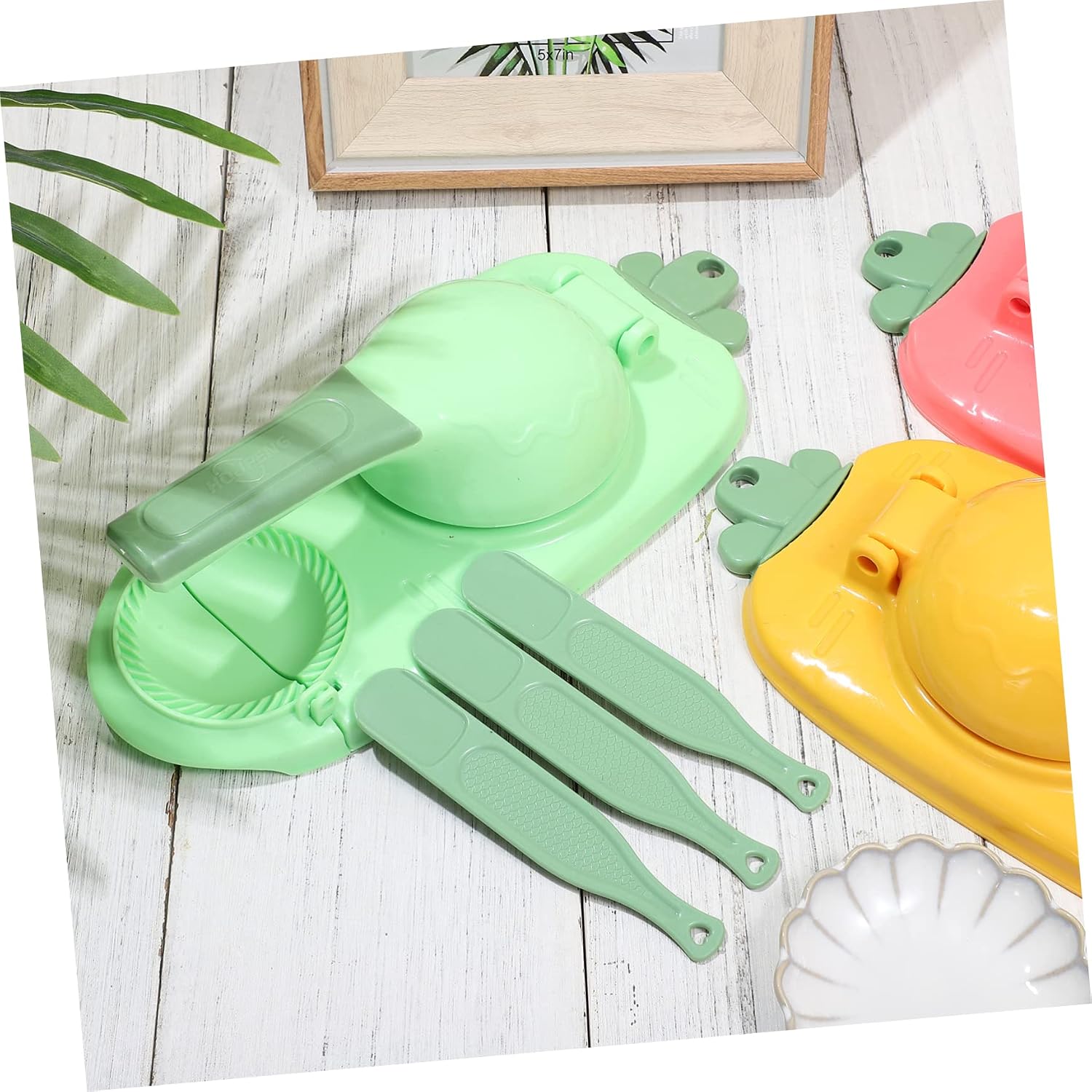3 Pcs Manual Dumpling Maker Press, 2 in 1 PP Plastic