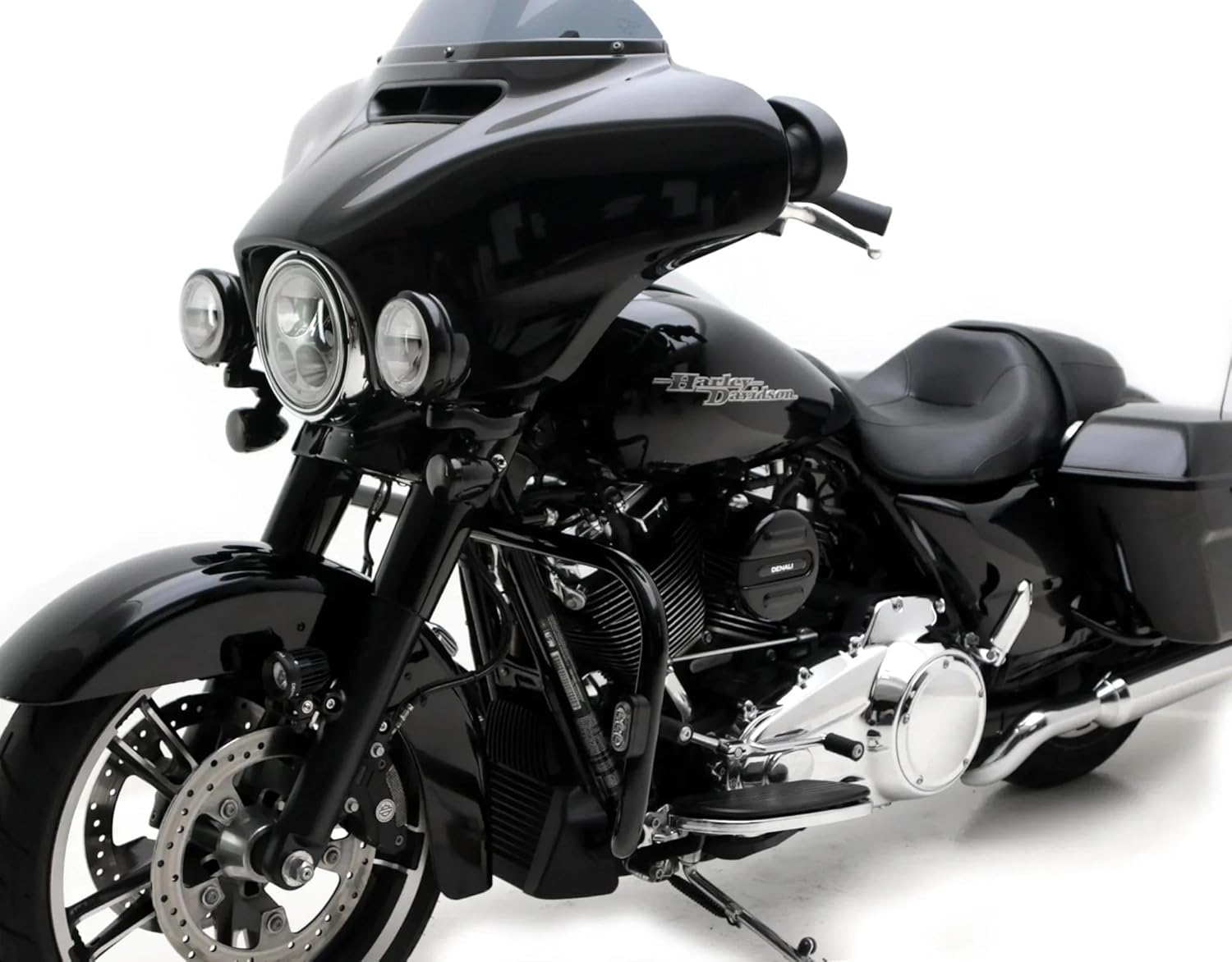 Denali SoundBomb™ V-Twin Dual-Tone Air Horn with Cover and Wiring Harness – Black Bracket
