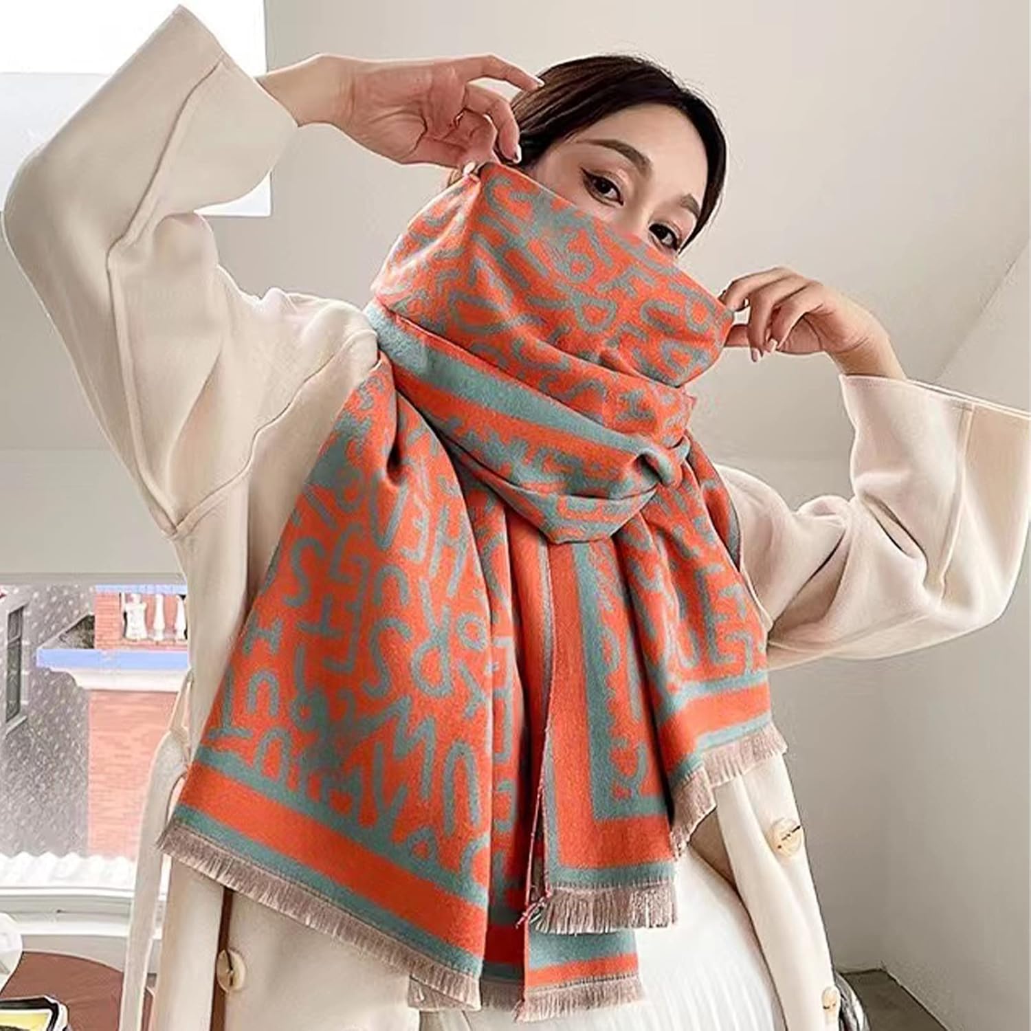 Womens Pashmina Shawls & Wraps Scarf, Cashmere Large Soft Fall Winter Scarves for Wedding Evening Dress - Image 5