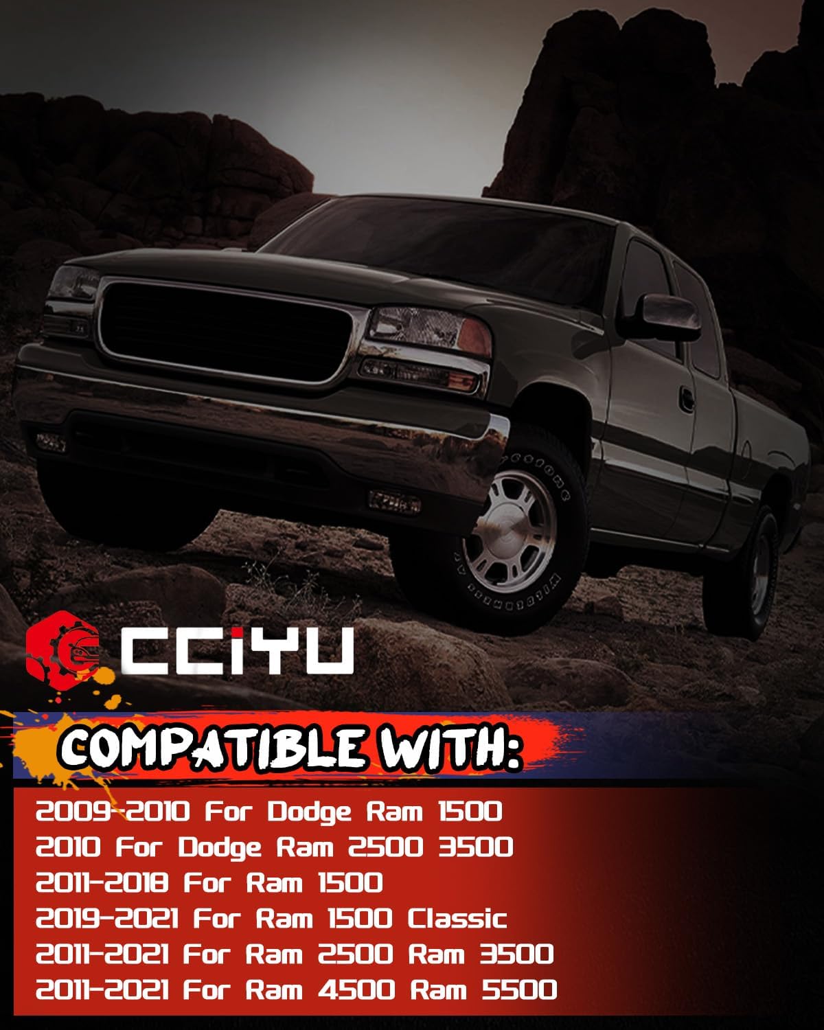 CCIYU Turn Signal Switch Fit 2009-2010 for Dodge Ram 1500 2010 for Dodge Ram 2500 3500, 11-18 for Ram 1500, 19-21 for Ram 1500 Classic, for Ram 2500 3500 4500 5500 Windshield Wiper Switch 56046114AB