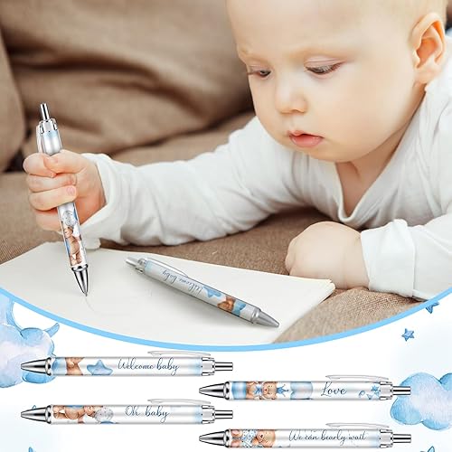 Vista 49 de Chuangdi 24 bolígrafos retráctiles a granel, con tinta negra, regalos para invitados, suministros escolares