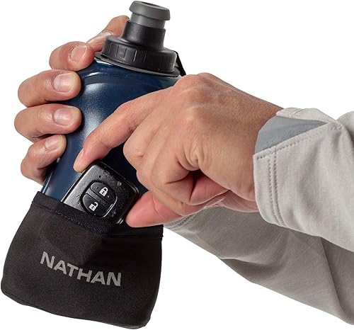 Miniatura 5 de Nathan Correr de mano rápido apretado. Correa de mano ajustable sin agarre. 12oz  18oz  Aislado. Botella de agua de hidratación reflectante. (18oz,