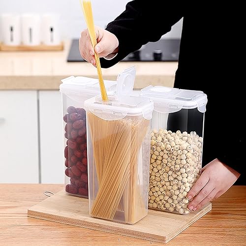 Miniatura 2 de Recipientes de almacenamiento de alimentos con tapas a presión, recipientes de plástico herméticos para preparación de comidas, cereales sin BPA