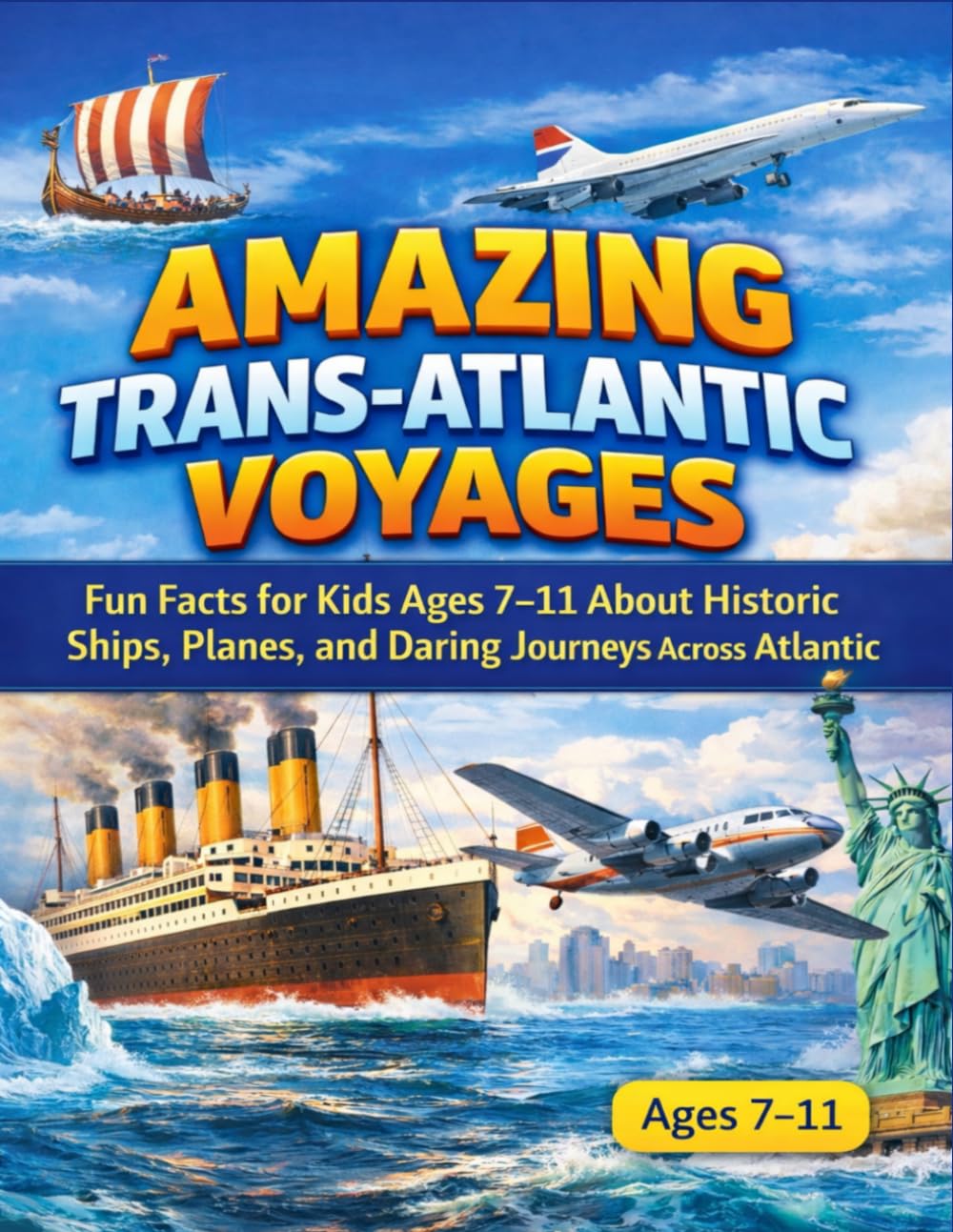 Amazing Trans-Atlantic Voyages: Fun Facts for Kids Ages 7–11 About Historic Ships, Planes, and Daring Journeys Across the Atlantic (Famous Atlantic Ocean Liners and Voyages)