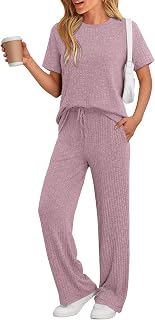 LILLUSORY Lounge Sets for Women 2 Piece Matching Summer Travel Outfits Spring Sets Cute Casual Pajamas 2026 Airport Clothes