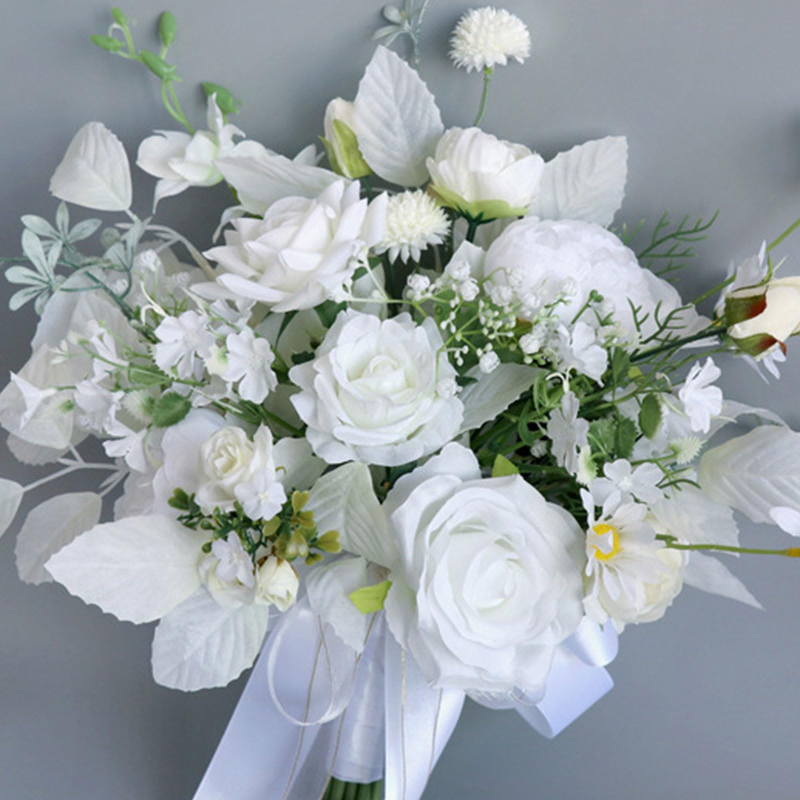 Bouquet de fleurs artificielles en soie pour mariage, demoiselle d'honneur, décoration d'intérieur