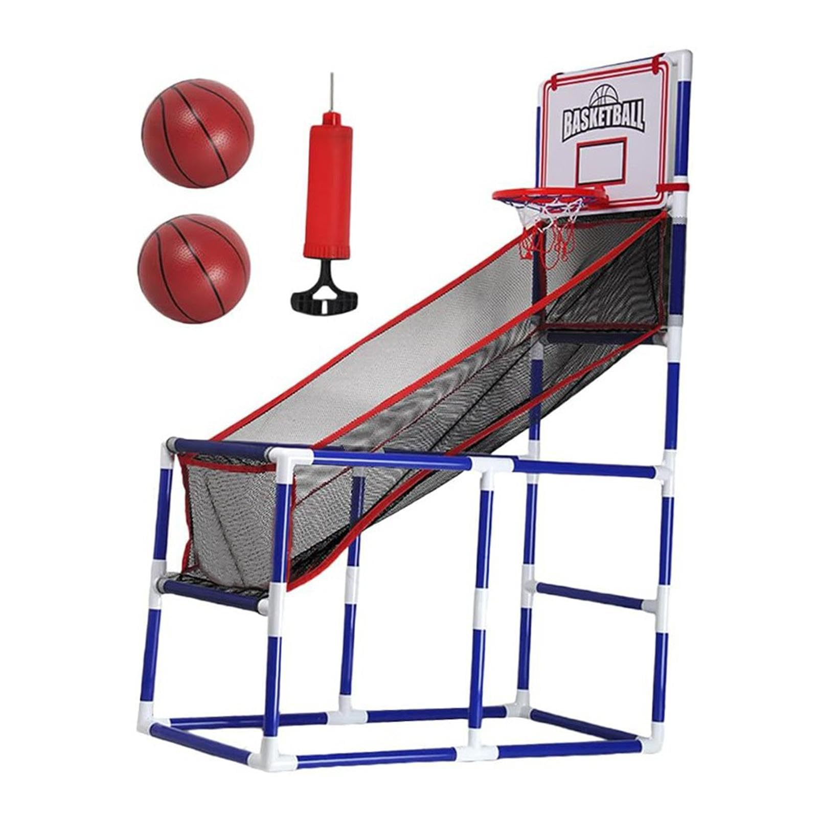 Juego de Baloncesto Arcade para Niños, Juguete para Niños, Canasta con 2 Pelotas, Juego Deportivo, Juego de Interior Y Exterior para Niños de 3 a 5, D
