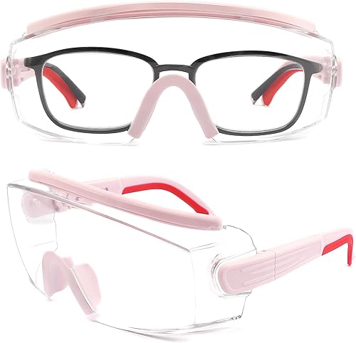 Gafas de seguridad sobre anteojos, anti niebla, gafas protectoras con marco ajustable para hombres y mujeres