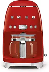 Smeg Máquina de café com filtro de gotejamento, vermelha, 10 xícaras