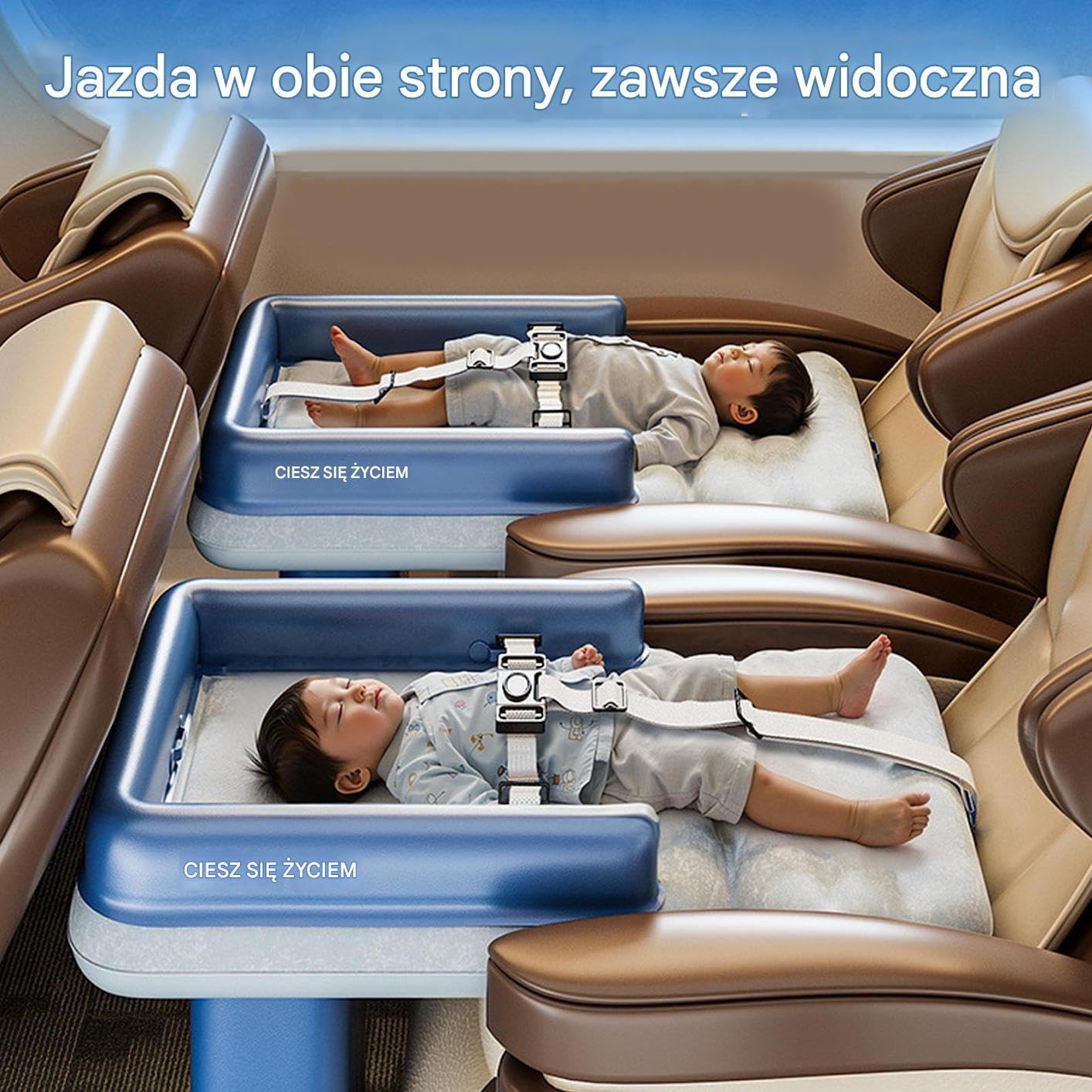 Łóżeczko Dla Malucha W Kształcie,Nadmuchiwane Łóżko Samolot Dla Dzieci | Składany Przenośny Materac Dmuchany dla Niemowląt do, Kempingu, Pociągu, Hotelu, Fotelika Samochodowego i