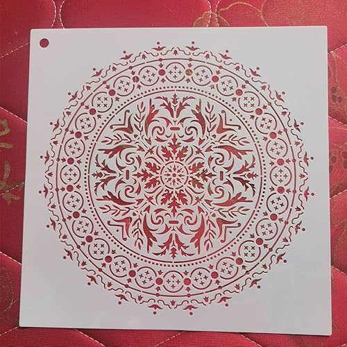 Miniatura 3 de XUAN YANG Plantilla decorativa de árbol de la vida de 12 x 12 pulgadas, plantilla vikinga reutilizable para muebles, manualidades, pintura