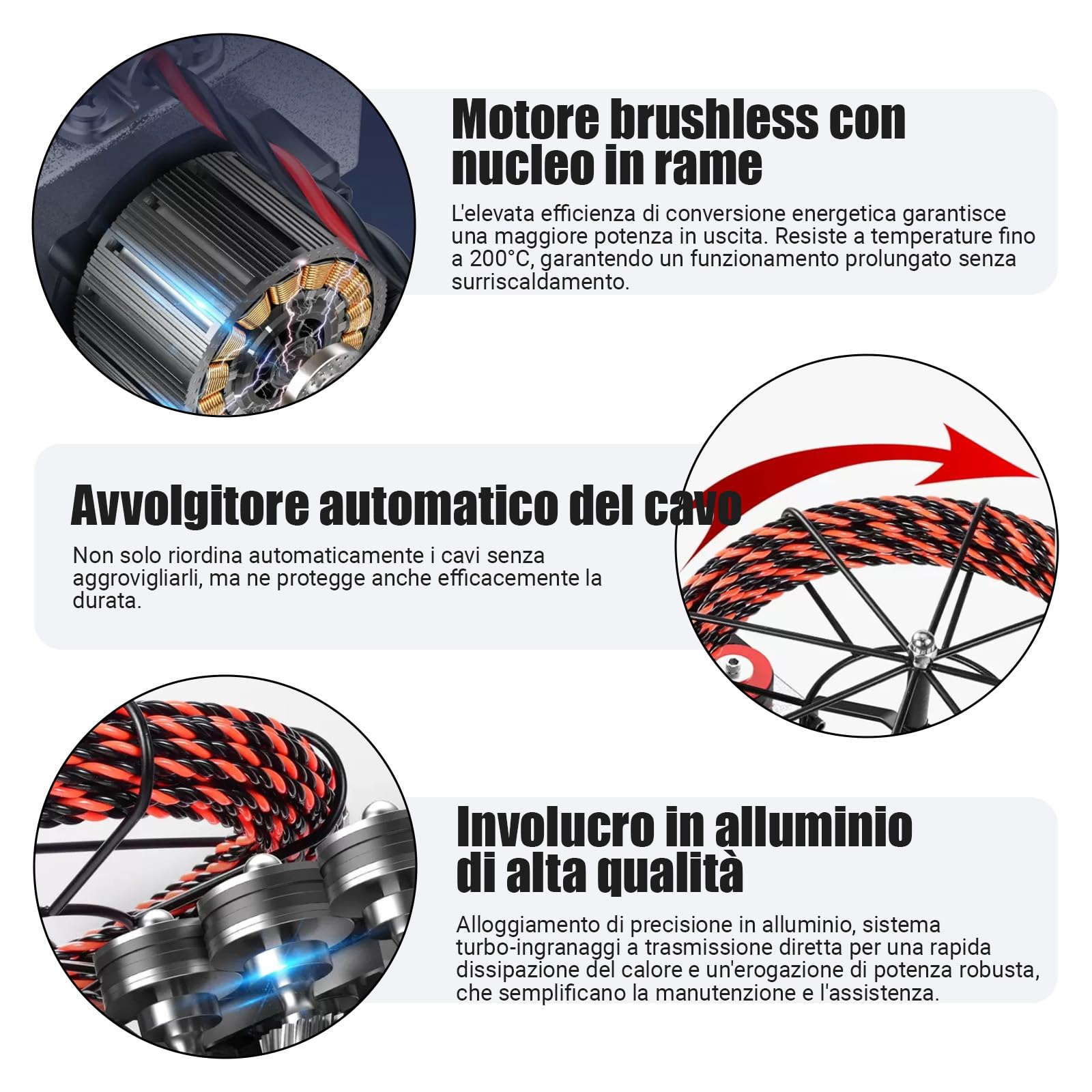 Estrattore per Cavi elettrici, Macchina per tesare Cavi Automatica, Tiracavi elettrici Attraverso Il Muro, Macchina per Cablaggio a Parete, da 40 m/min con Batteria al Litio 37500mah*2 30m