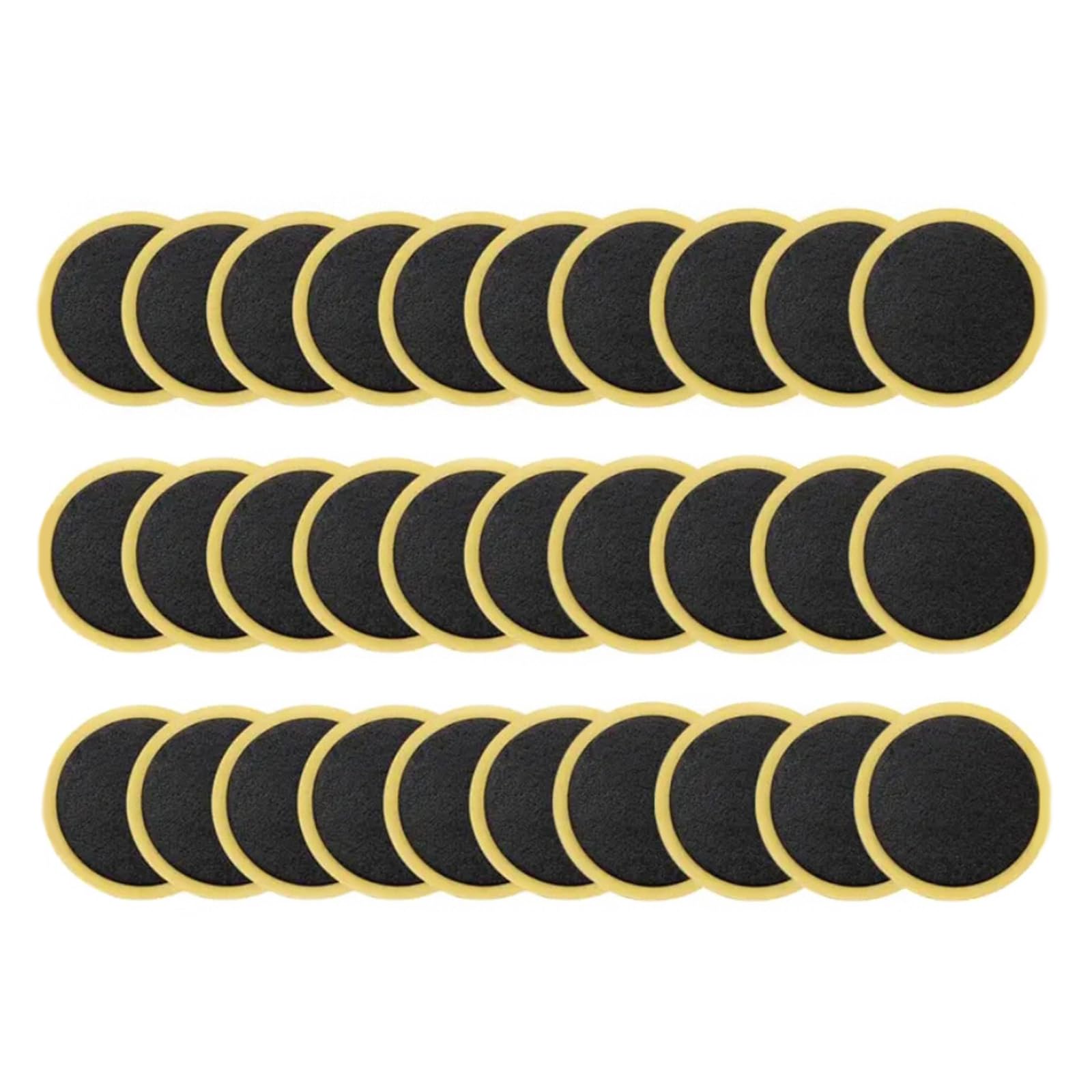 mikidoo 30 Pieces Glueless Bicycle Tire Patches, Bicycle Inner Tube Flat Stickers, Suitable for Road Mountain Bikes, Small, Black