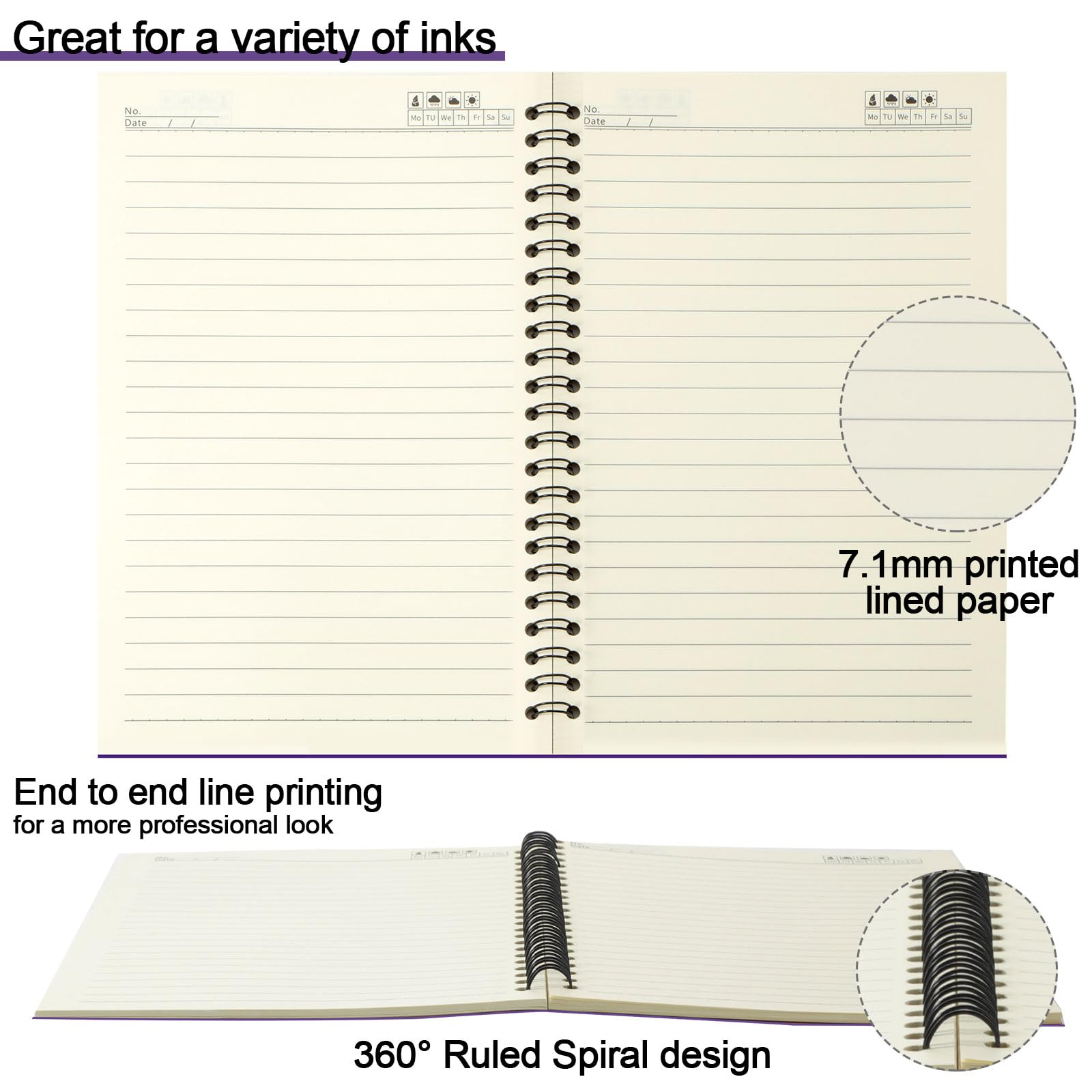 Epakh Paquete de 22 cuadernos en espiral A5 con cubierta de papel kraft, cuaderno de diario de tapa dura para el regreso a clases, cuaderno de 5.5 x 8.3 pulgadas, cuaderno de viaje para el primer día