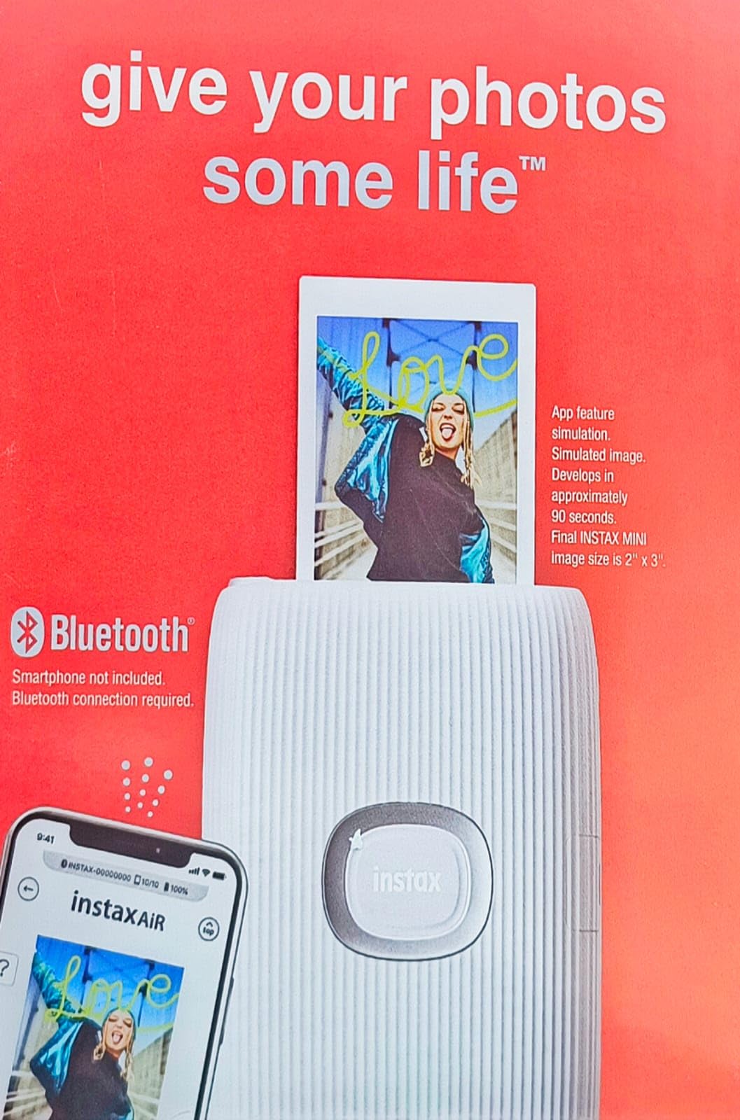 Amazon | Fujifilm Instax Mini Link 2プリンターバンドル - ホワイト