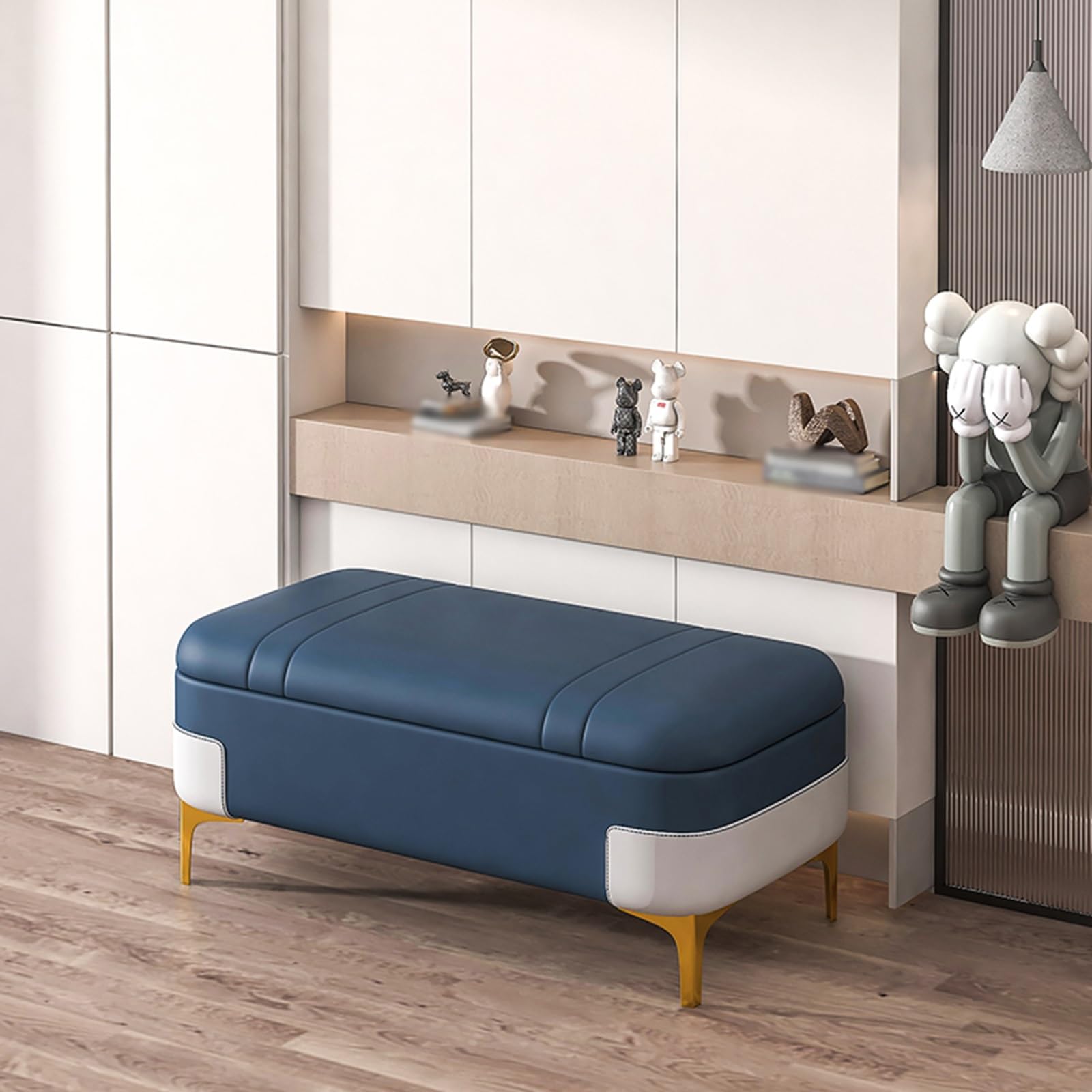 Banc de rangement pour chambre pour éliminer le désordre et optimiser les petits espaces
