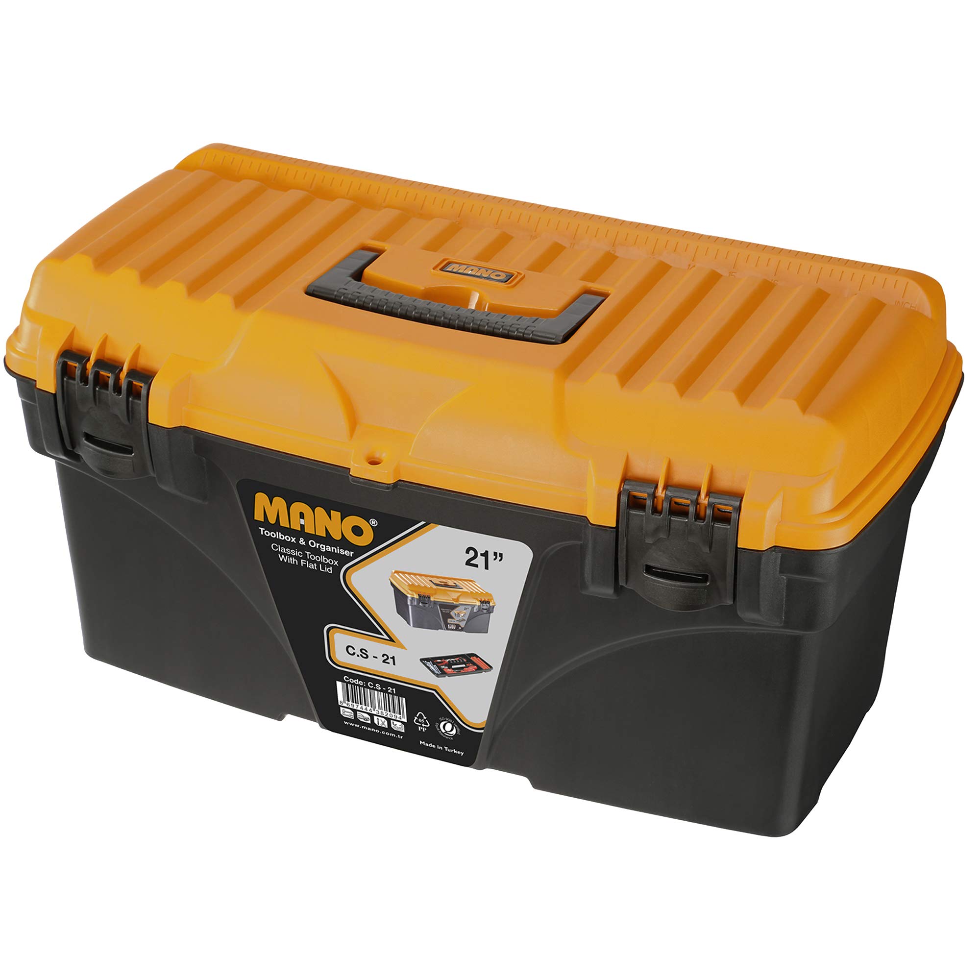 Mano (Classics Cs, 21" Tool Box) Large Plastic Toolboxes Chest Lockable Lid Inserts