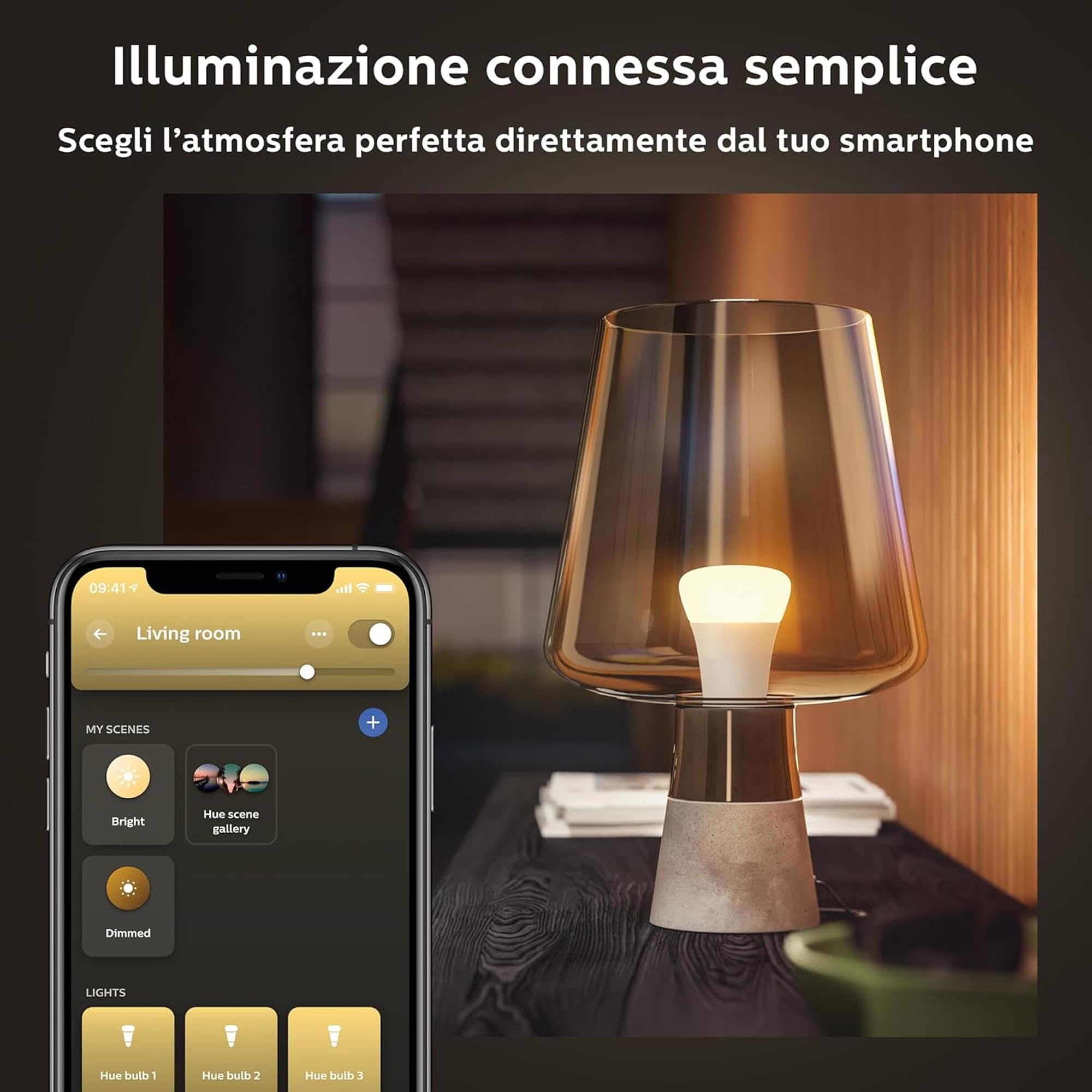 Ring Intercom e Philips Hue Lampadina Smart LED E27, Funziona con Alexa, Bianca