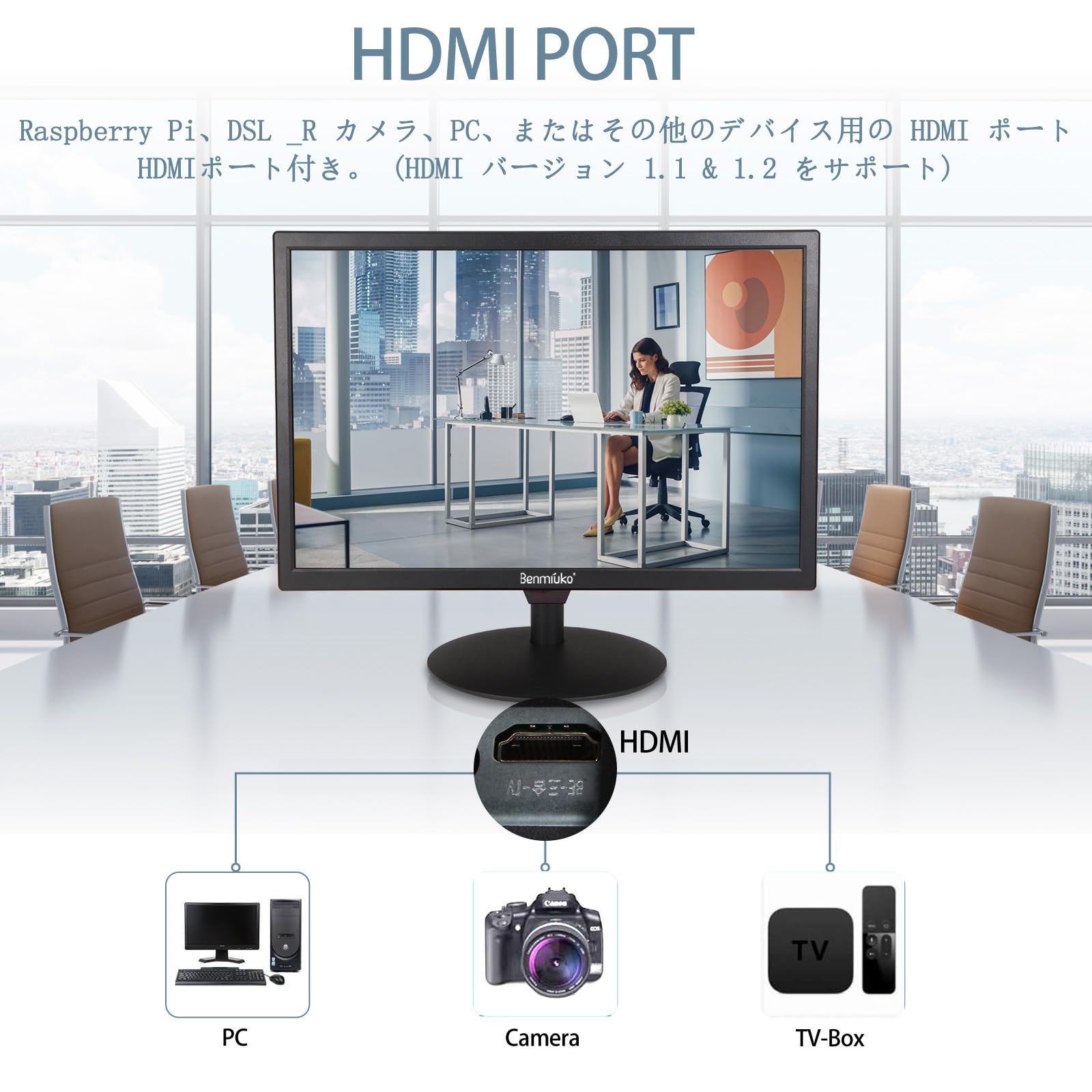 Amazon.co.jp: 24型インチ 監視カメラモニター CCTV液晶テレビ PC 防犯