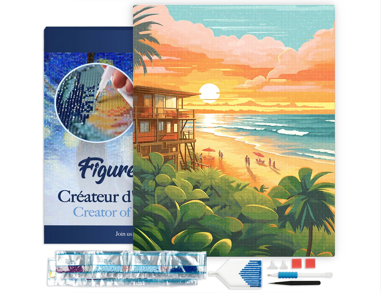 Figured'Art Diamond Painting Broderie Diamant 40X50Cm Toile Entière